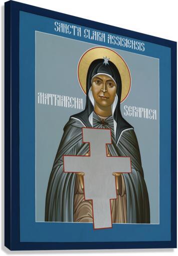 Canvas Print - St. Clare of Assisi: Seraphic Matriarch by R. Lentz