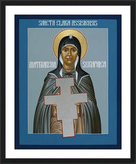 Wall Frame Black - St. Clare of Assisi: Seraphic Matriarch by R. Lentz