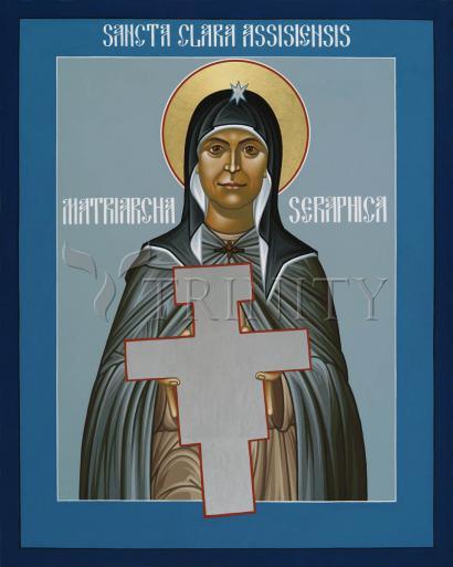 Canvas Print - St. Clare of Assisi: Seraphic Matriarch by R. Lentz