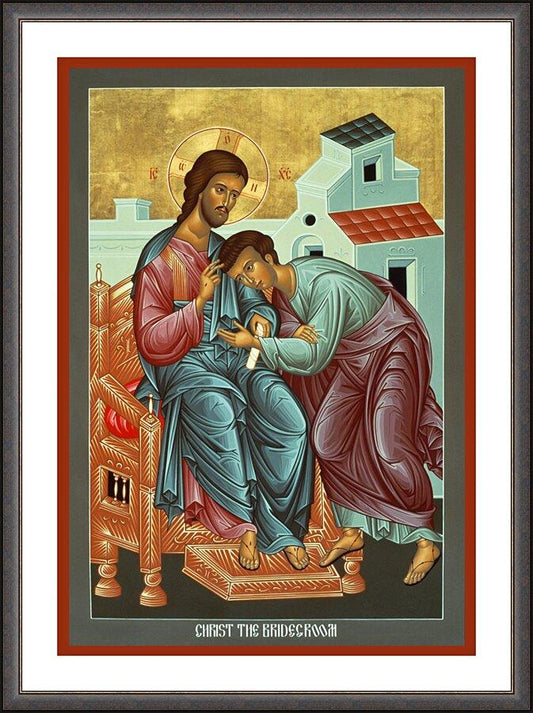 Wall Frame Espresso, Matted - Christ the Bridegroom by R. Lentz