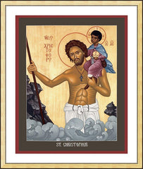 Wall Frame Gold - St. Christopher by R. Lentz