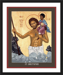 Wall Frame Black - St. Christopher by R. Lentz