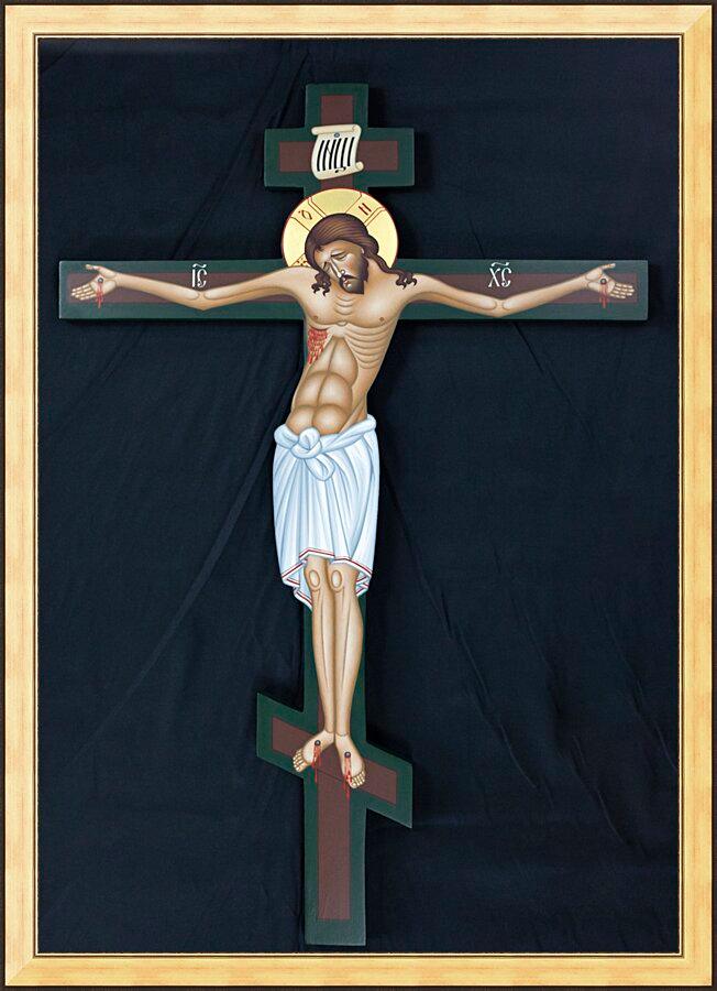 Wall Frame Gold - Christ Crucified by R. Lentz – Trinity Stores
