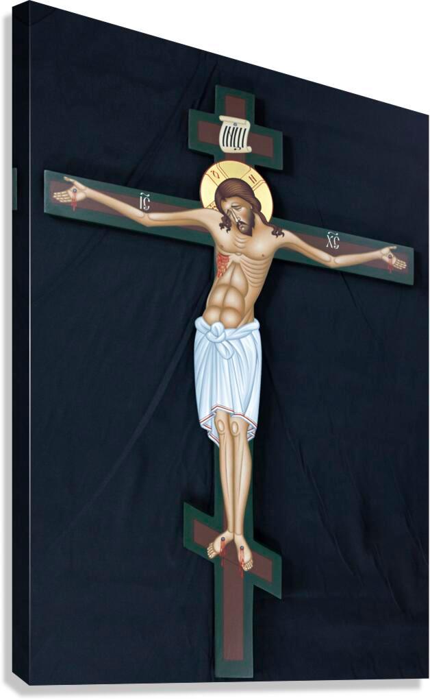 Canvas Print - Christ Crucified by Br. Robert Lentz, OFM - Trinity Stores