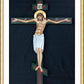 Wall Frame Gold, Matted - Christ Crucified by Br. Robert Lentz, OFM - Trinity Stores