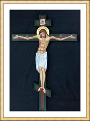 Wall Frame Gold - Christ Crucified by R. Lentz