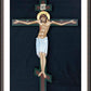 Wall Frame Espresso, Matted - Christ Crucified by Br. Robert Lentz, OFM - Trinity Stores