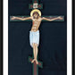 Wall Frame Black, Matted - Christ Crucified by Br. Robert Lentz, OFM - Trinity Stores