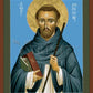 Wall Frame Black, Matted - St. Dominic Guzman by Br. Robert Lentz, OFM - Trinity Stores
