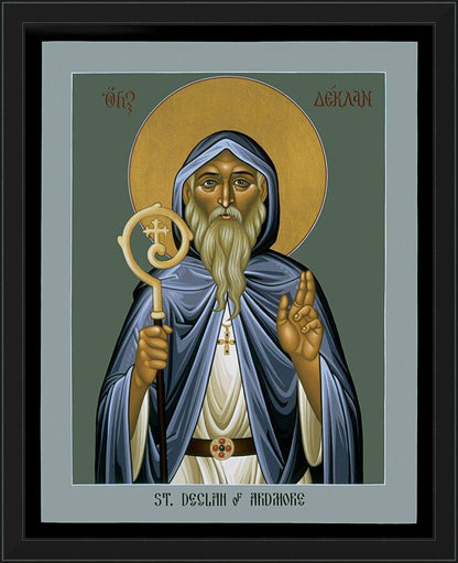 Wall Frame Black - St. Declan of Ardmore by Br. Robert Lentz, OFM - Trinity Stores