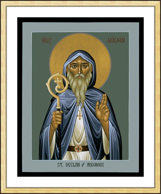 Wall Frame Gold, Matted - St. Declan of Ardmore by R. Lentz