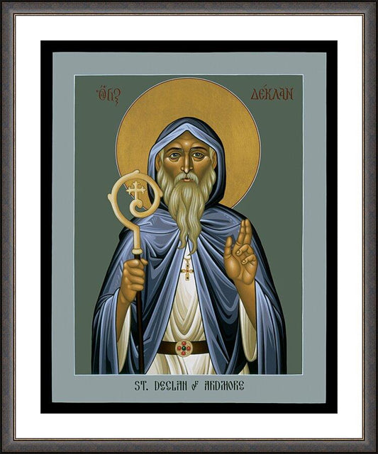 Wall Frame Espresso, Matted - St. Declan of Ardmore by R. Lentz