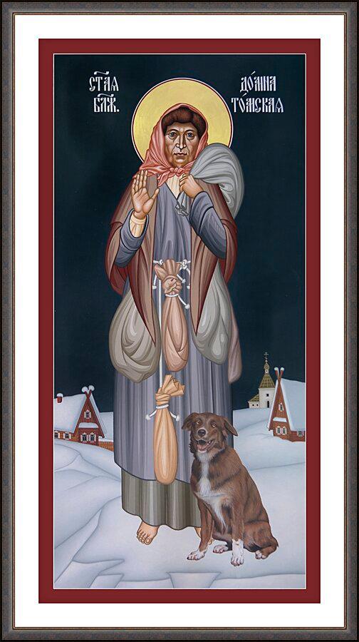 Wall Frame Espresso, Matted - St. Domna of Tomsk by R. Lentz