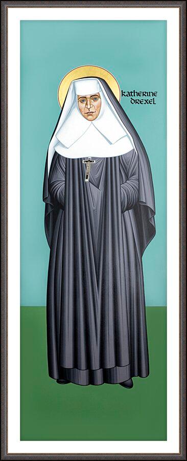 Wall Frame Espresso, Matted - St. Katharine Drexel by Br. Robert Lentz, OFM - Trinity Stores