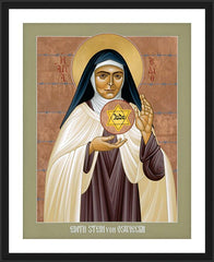 Wall Frame Black - St. Edith Stein of Auschwitz by R. Lentz