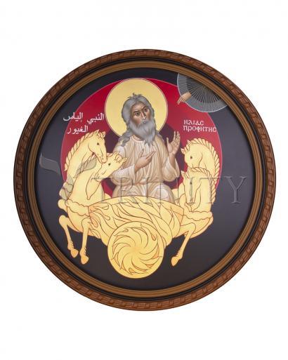 Wall Frame Black, Matted - St. Elias the Prophet by Br. Robert Lentz, OFM - Trinity Stores