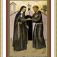 Wall Frame Gold, Matted - Meeting of Sts. Francis and Clare by Br. Robert Lentz, OFM - Trinity Stores