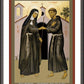 Wall Frame Espresso, Matted - Meeting of Sts. Francis and Clare by Br. Robert Lentz, OFM - Trinity Stores