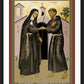Wall Frame Black, Matted - Meeting of Sts. Francis and Clare by Br. Robert Lentz, OFM - Trinity Stores