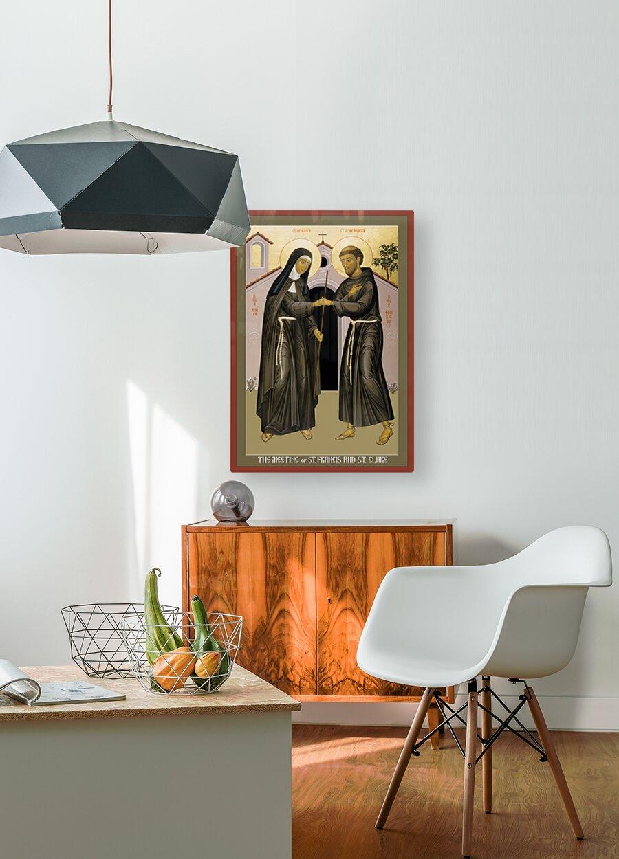 Acrylic Print - Meeting of Sts. Francis and Clare by Br. Robert Lentz, OFM - Trinity Stores