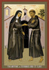 Metal Print - Meeting of Sts. Francis and Clare by Br. Robert Lentz, OFM - Trinity Stores