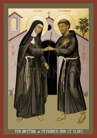 Acrylic Print - Meeting of Sts. Francis and Clare by R. Lentz - trinitystores