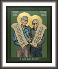 Wall Frame Espresso - Philip and Daniel Berrigan by R. Lentz
