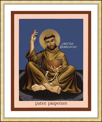 Wall Frame Gold - St. Francis, Father of the Poor by R. Lentz