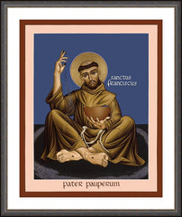 Wall Frame Espresso - St. Francis, Father of the Poor by R. Lentz