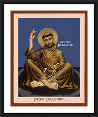 Wall Frame Black - St. Francis, Father of the Poor by R. Lentz
