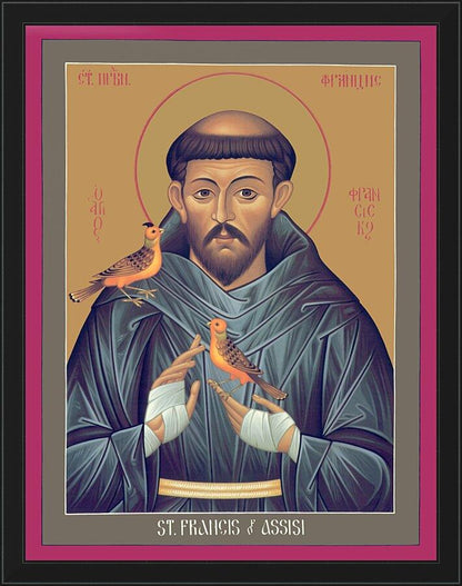 Wall Frame Black - St. Francis of Assisi by R. Lentz
