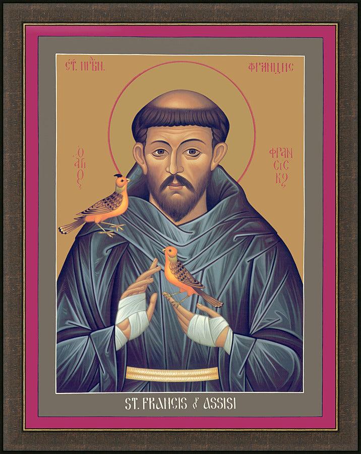 Wall Frame Espresso - St. Francis of Assisi by Br. Robert Lentz, OFM - Trinity Stores