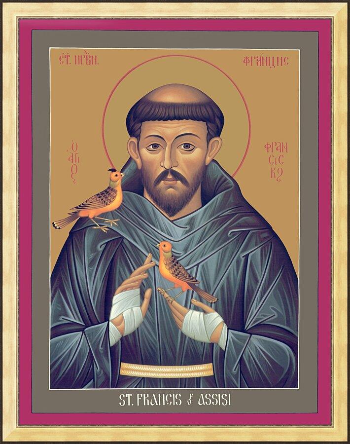 Wall Frame Gold - St. Francis of Assisi by R. Lentz – Trinity Stores