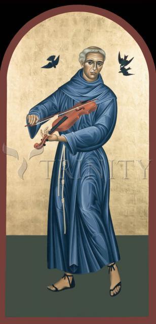 Wall Frame Black, Matted - St. Francis Solano by R. Lentz