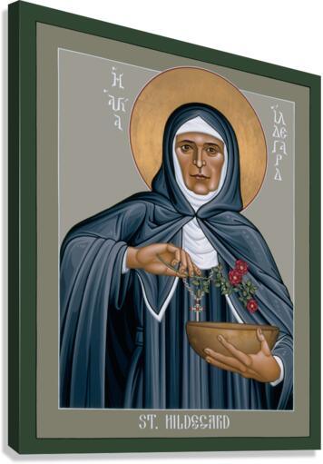 Canvas Print - St. Hildegard of Bingen by Br. Robert Lentz, OFM - Trinity Stores