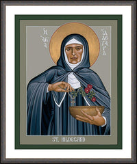 Wall Frame Espresso - St. Hildegard of Bingen by R. Lentz