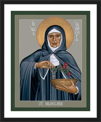Wall Frame Black - St. Hildegard of Bingen by R. Lentz