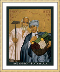 Wall Frame Gold - Sts. Isidore and Maria by R. Lentz