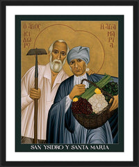 Wall Frame Black - Sts. Isidore and Maria by R. Lentz