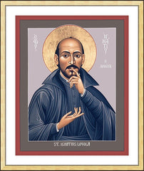 Wall Frame Gold - St. Ignatius Loyola by R. Lentz