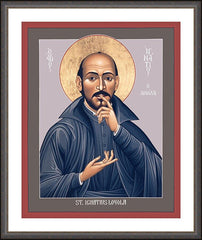 Wall Frame Espresso - St. Ignatius Loyola by R. Lentz