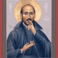 Wall Frame Espresso, Matted - St. Ignatius Loyola by Br. Robert Lentz, OFM - Trinity Stores