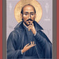 Wall Frame Black, Matted - St. Ignatius Loyola by Br. Robert Lentz, OFM - Trinity Stores