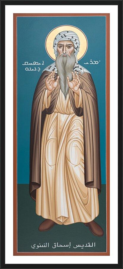 Wall Frame Black, Matted - St. Isaac of Nineveh by R. Lentz