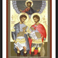 Wall Frame Black, Matted - Jonathan and David by Br. Robert Lentz, OFM - Trinity Stores