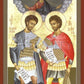 Wall Frame Espresso, Matted - Jonathan and David by Br. Robert Lentz, OFM - Trinity Stores