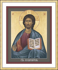 Wall Frame Gold - Jesus Christ: Pantocrator by R. Lentz
