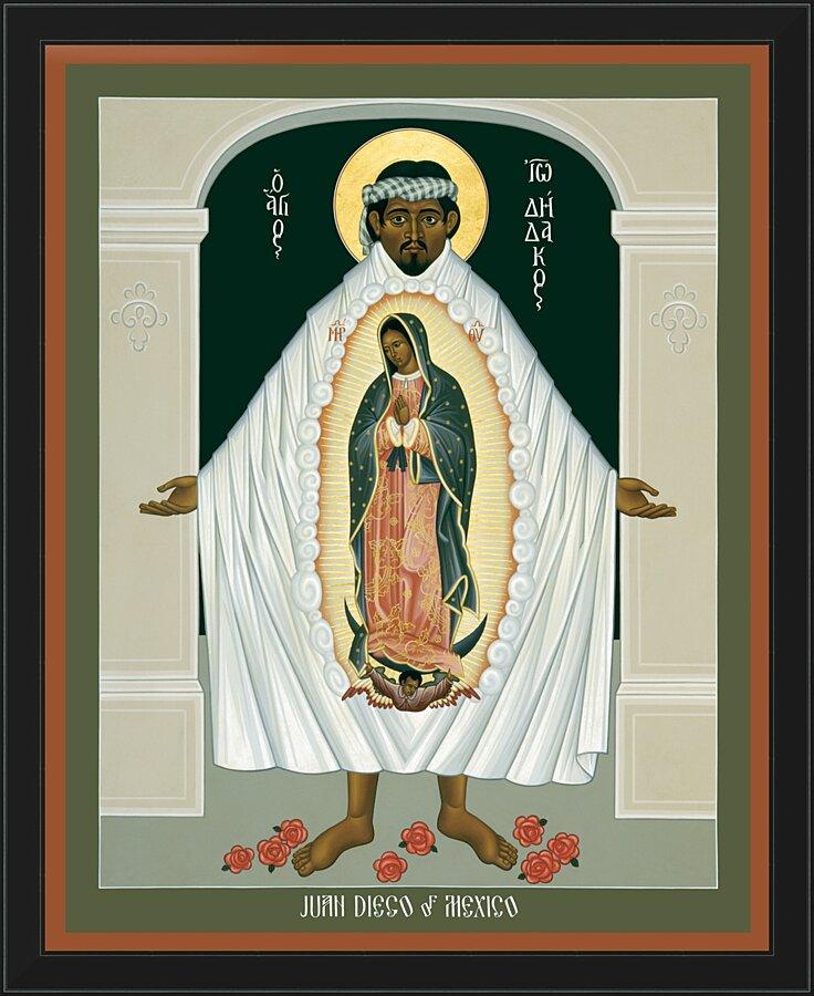 Wall Frame Black - St. Juan Diego and the Miracle of Guadalupe by Br. Robert Lentz, OFM - Trinity Stores