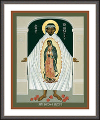 Wall Frame Espresso - St. Juan Diego and the Miracle of Guadalupe by R. Lentz