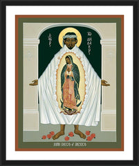 Wall Frame Black - St. Juan Diego and the Miracle of Guadalupe by R. Lentz